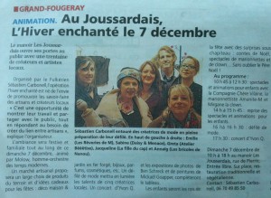 Article l'éclaireur chateaubriant marché de Noël 7 décembre Grand Fougeray