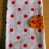 protège chéquier pois rouges