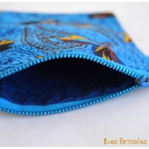 Porte monnaie bleu